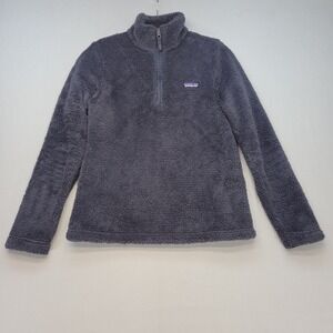 Patagonia Los Gatos Fleece Pullover Womens M Blue Gray Quarter Zip 25235